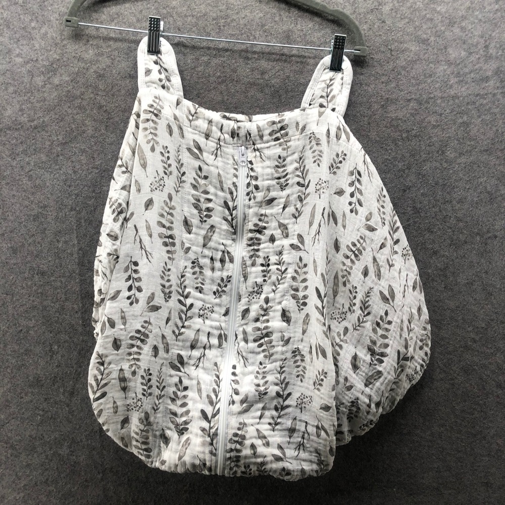 Bebe Au Lait Muslin Car Seat Cover 121 cm x 100 cm White Leaf Cotton Summer